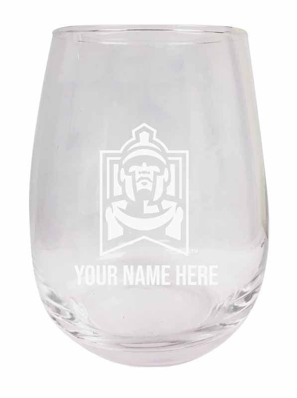 East Stroudsburg University NCAA Officially Licensed Laser-Engraved 9 oz Stemless Wine Glass - Personalize with Your Name, Ideal for Wine & Cocktails