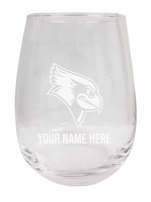 Illinois State Redbirds NCAA Officially Licensed Laser-Engraved 9 oz Stemless Wine Glass - Personalize with Your Name, Ideal for Wine & Cocktails