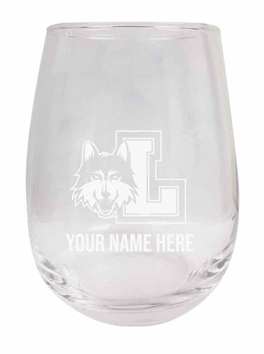 Loyola University Ramblers NCAA Officially Licensed Laser-Engraved 9 oz Stemless Wine Glass - Personalize with Your Name, Ideal for Wine & Cocktails