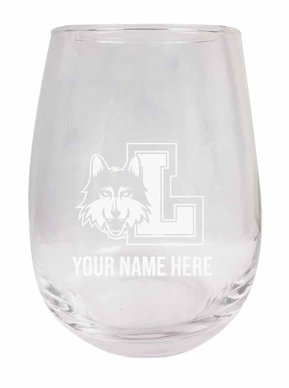 Loyola University Ramblers NCAA Officially Licensed Laser-Engraved 9 oz Stemless Wine Glass - Personalize with Your Name, Ideal for Wine & Cocktails