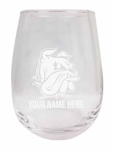 Minnesota Duluth Bulldogs NCAA Officially Licensed Laser-Engraved 9 oz Stemless Wine Glass - Personalize with Your Name, Ideal for Wine & Cocktails
