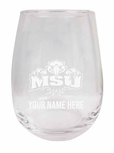 Morehead State University NCAA Officially Licensed Laser-Engraved 9 oz Stemless Wine Glass - Personalize with Your Name, Ideal for Wine & Cocktails