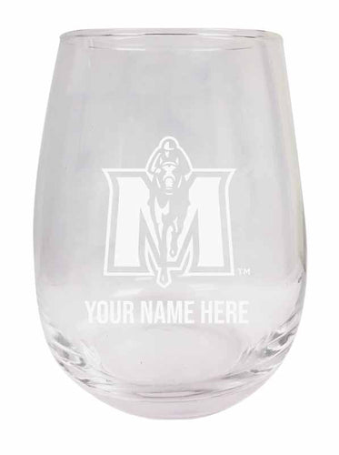Murray State University NCAA Officially Licensed Laser-Engraved 9 oz Stemless Wine Glass - Personalize with Your Name, Ideal for Wine & Cocktails