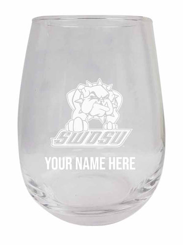 Southwestern Oklahoma State University NCAA Officially Licensed Laser-Engraved 9 oz Stemless Wine Glass - Personalize with Your Name, Ideal for Wine & Cocktails