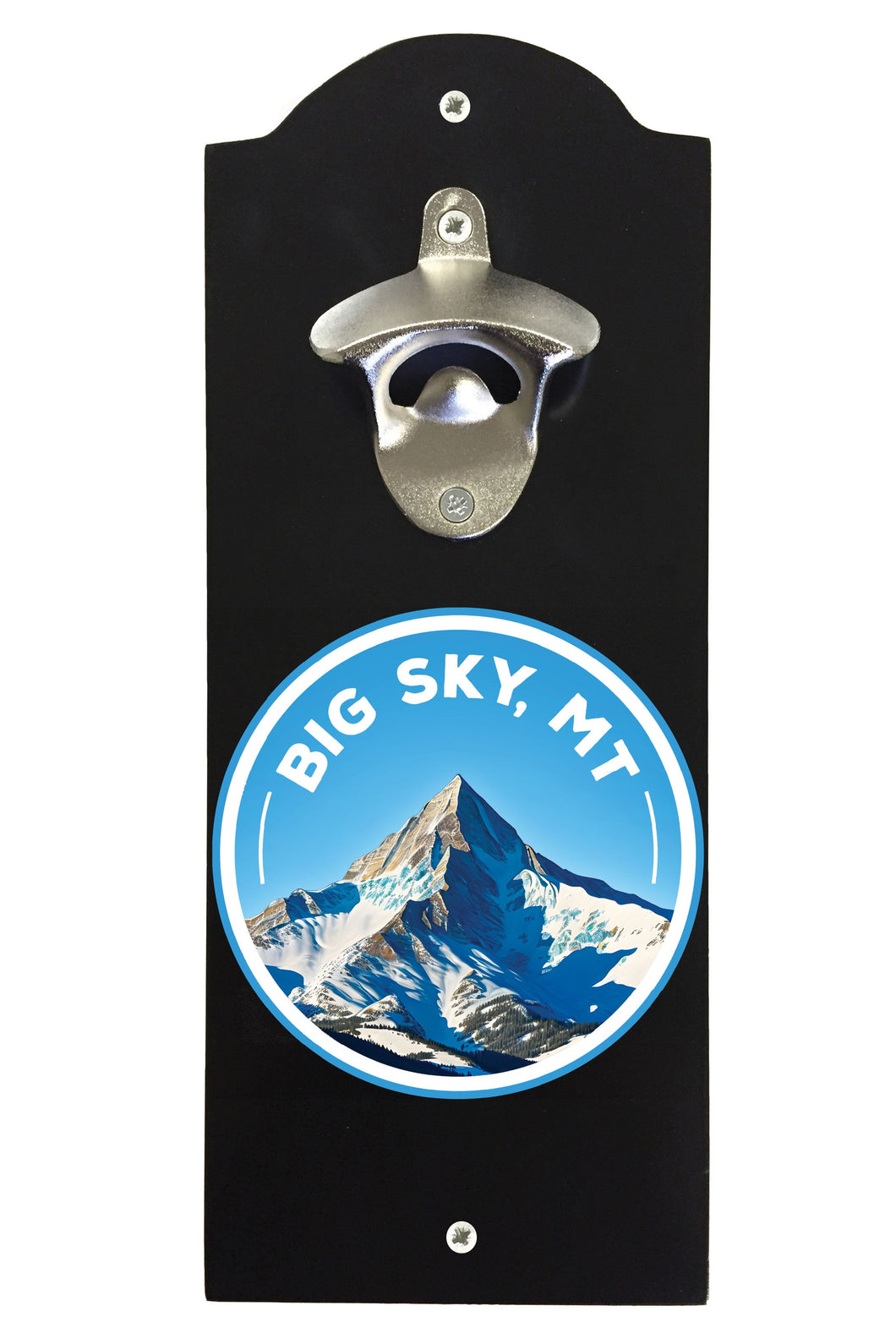 Big Sky Montana Snowy Mountain Design Souvenir  Wall mounted bottle opener