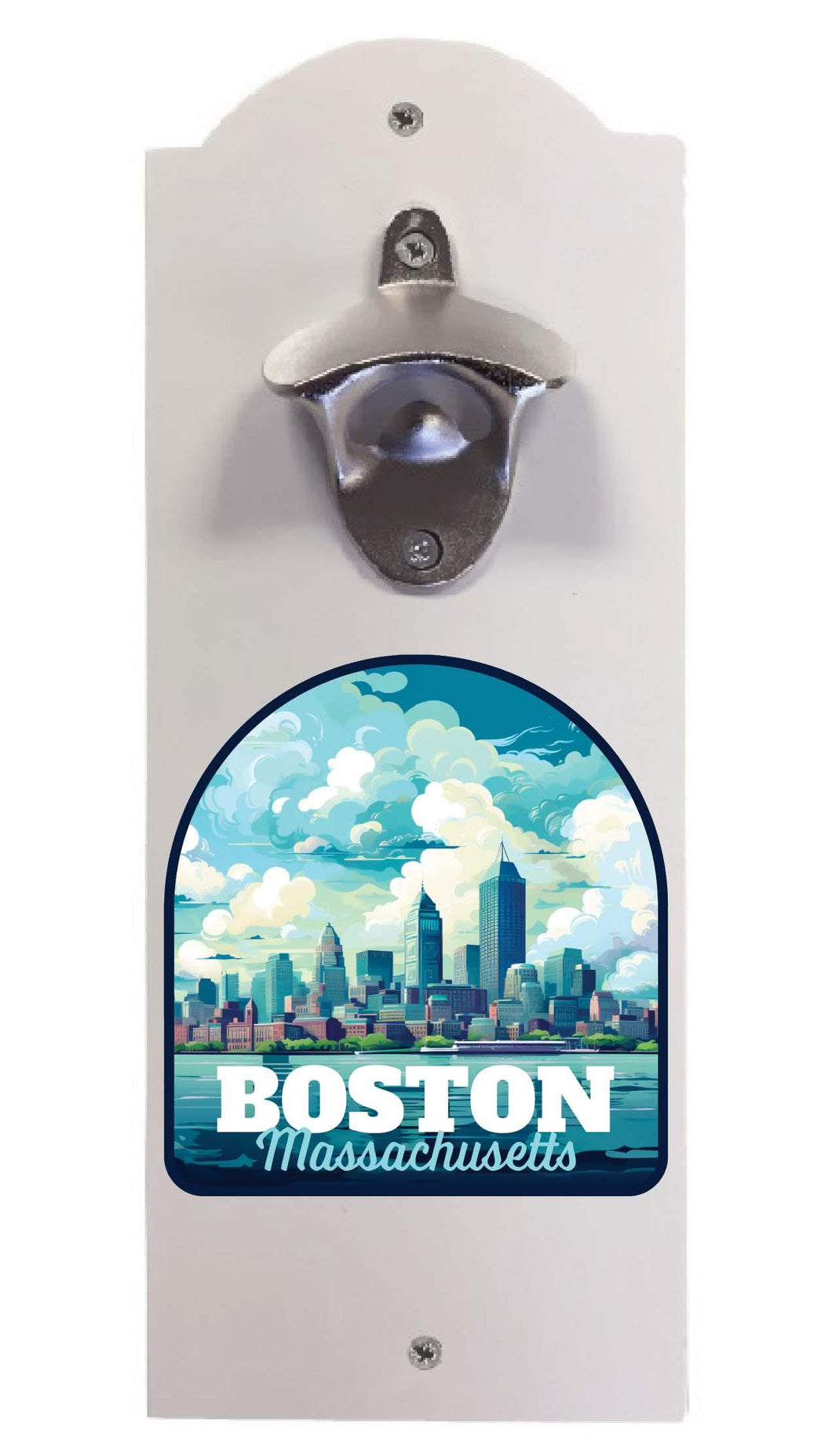 Boston Massachusetts A Souvenir  Wall mounted bottle opener