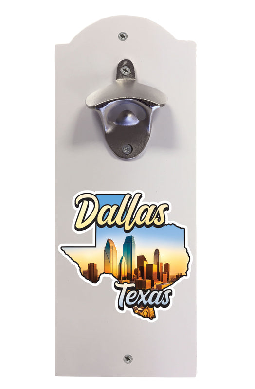 Dallas Texas Design A Souvenir  Wall mounted bottle opener