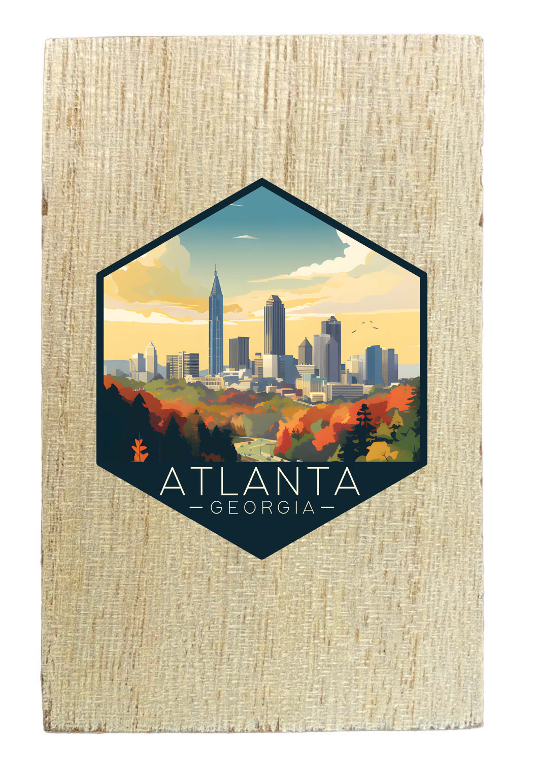 Atlanta Georgia Design A Souvenir Wooden 2