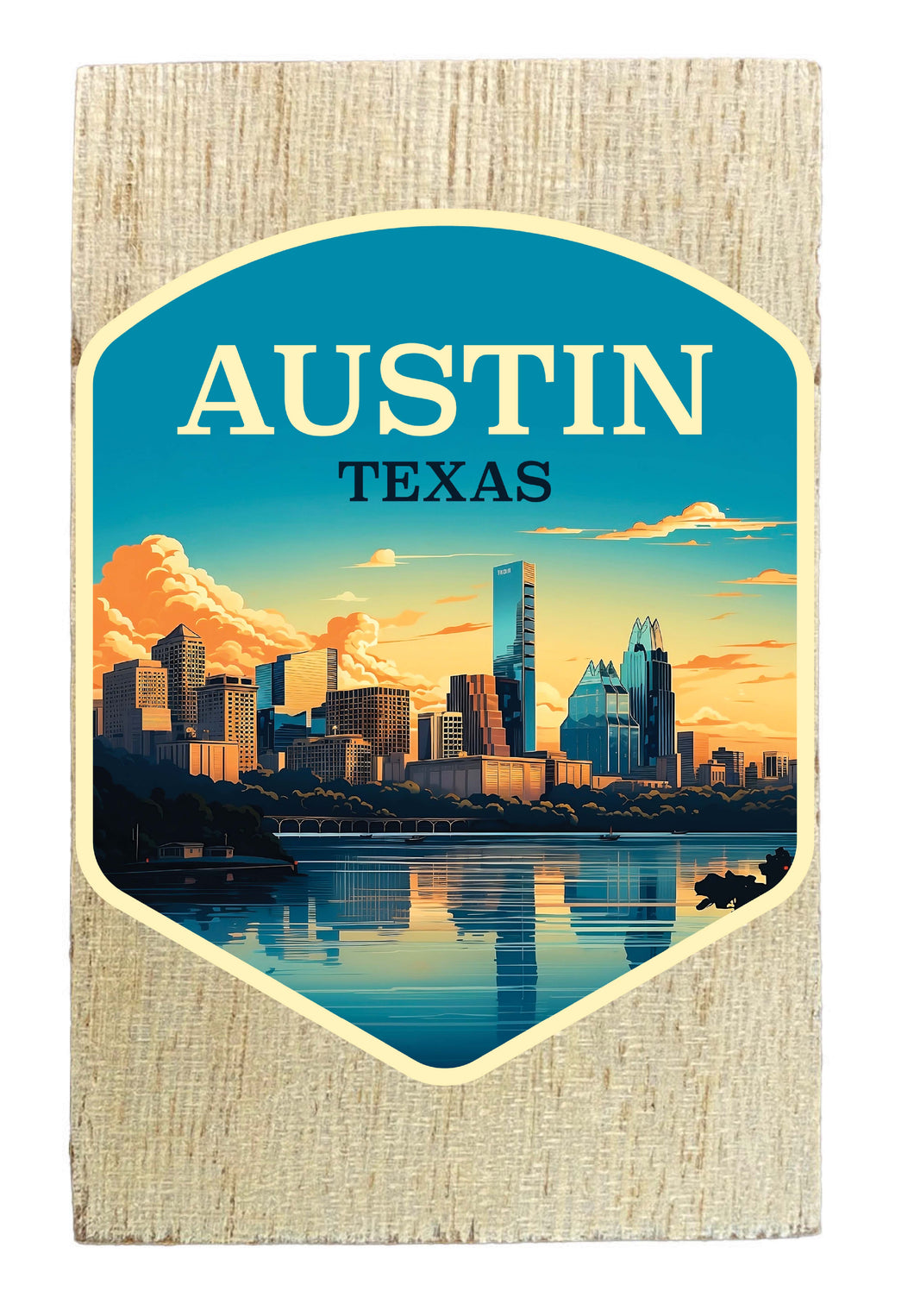 Austin Texas Design A Souvenir Wooden 2
