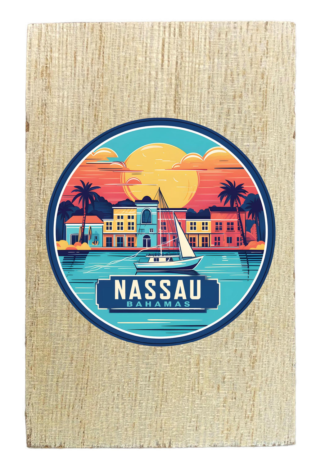Nassau  the Bahamas Design A Souvenir Wooden 2