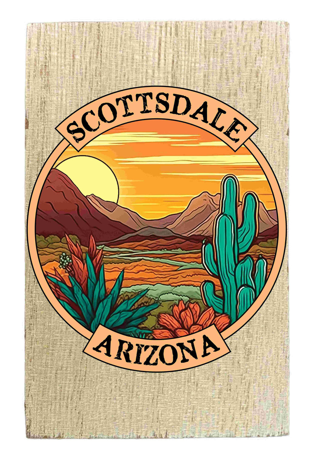 Scottsdale Arizona Design A Souvenir Wooden 2