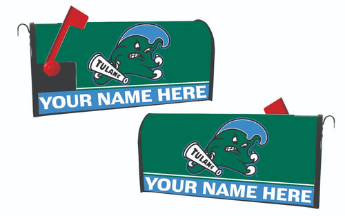 Tulane University Green Wave NCAA Officially Licensed Mailbox Cover Customizable With Your Name