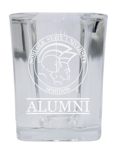 NCAA Norfolk State University Alumni 2oz Laser Etched Square Shot Glass 