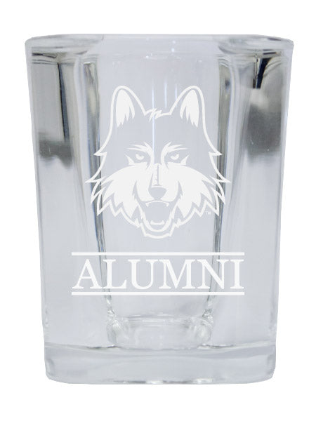 NCAA Loyola University Ramblers Alumni 2oz Laser Etched Square Shot Glass 
