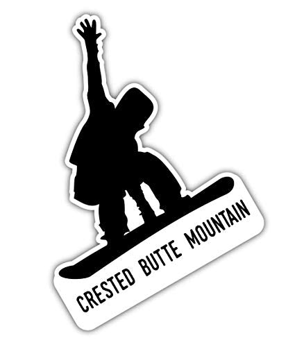 Crested Butte Mountain Colorado Ski Adventures Souvenir 4 Inch Vinyl Decal Sticker Board Design 4-Pack