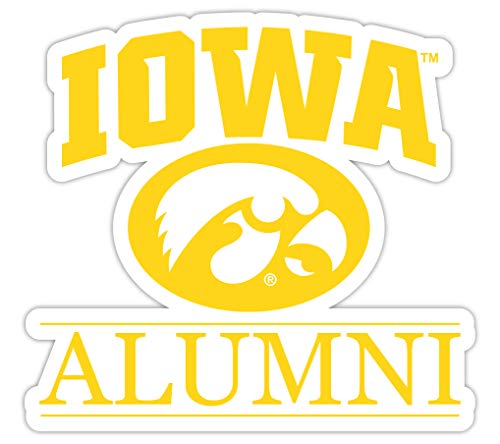 Iowa Hawkeyes 4-Inch Alumni 4-Pack NCAA Vinyl Sticker - Durable School Spirit Decal