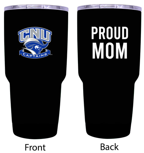Christopher Newport Captains Proud Mom 24 oz Insulated Stainless Steel Tumbler - Black