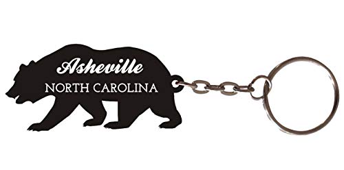 Asheville North Carolina Souvenir Metal Bear Keychain