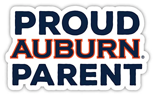 Auburn Tigers 4-Inch Proud Parent 4-Pack NCAA Vinyl Sticker - Durable School Spirit Decal