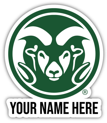 Colorado State Rams 9x14-Inch Mascot Logo NCAA Custom Name Vinyl Sticker - Personalize with Name