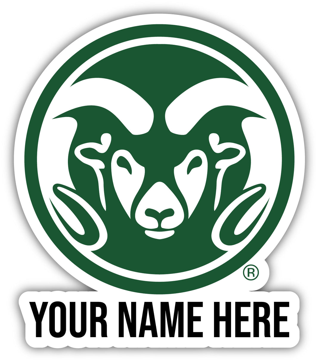 Colorado State Rams 9x14-Inch Mascot Logo NCAA Custom Name Vinyl Sticker - Personalize with Name