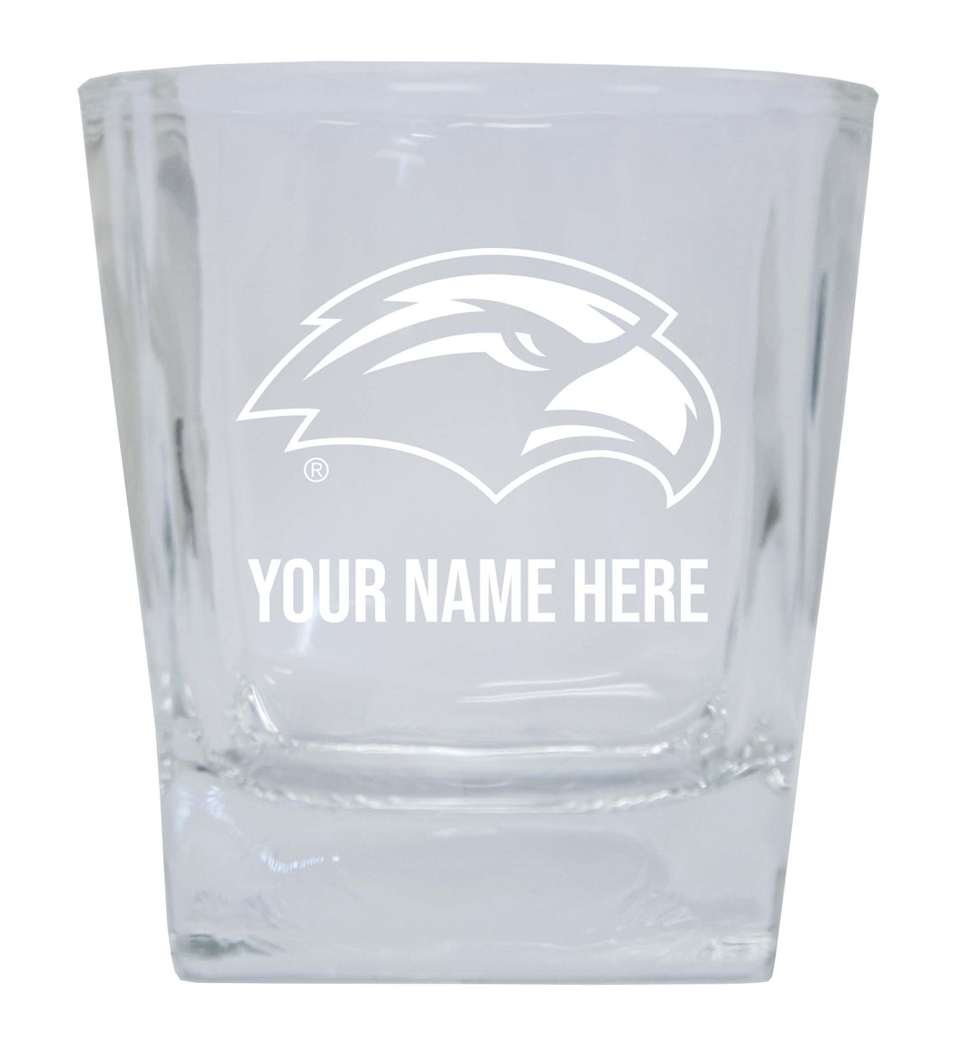 Southern Mississippi Golden Eagles NCAA Spirit Elegance - 5 ozPersonalized With Custom Name Etched Shooter Glass Tumbler 2-Pack