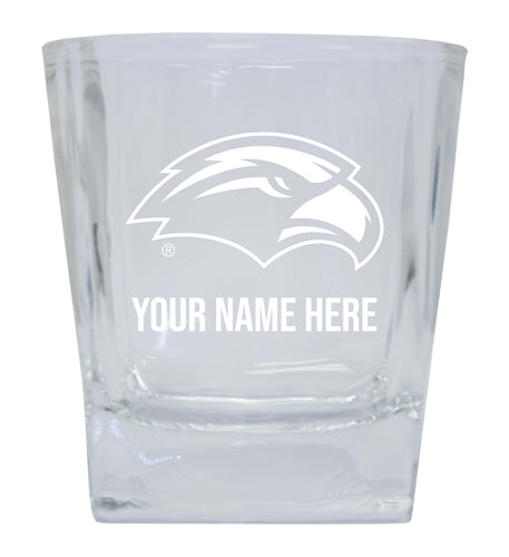 Southern Mississippi Golden Eagles  Personalized NCAA Spirit Elegance 10oz Etched Glass Tumbler