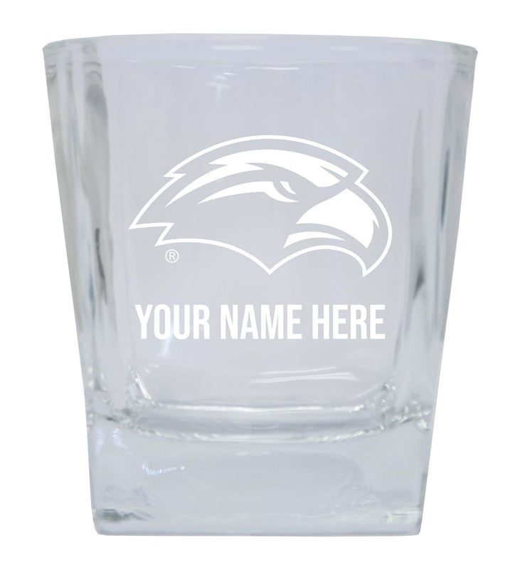 Southern Mississippi Golden Eagles  Personalized NCAA Spirit Elegance 10oz Etched Glass Tumbler