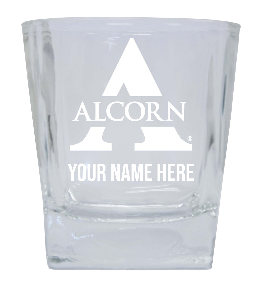 Alcorn State Braves Custom College Etched Alumni 8oz Glass Tumbler