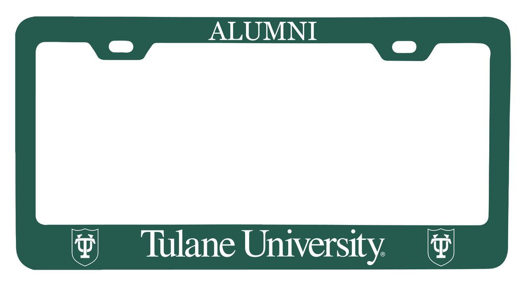NCAA Tulane University Green Wave Alumni License Plate Frame - Colorful Heavy Gauge Metal, Officially Licensed