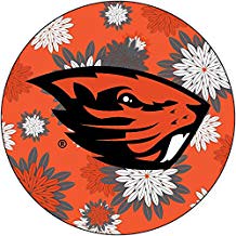 Oregon State Beavers Round 4-Inch NCAA Floral Love Vinyl Sticker - Blossoming School Spirit Decal