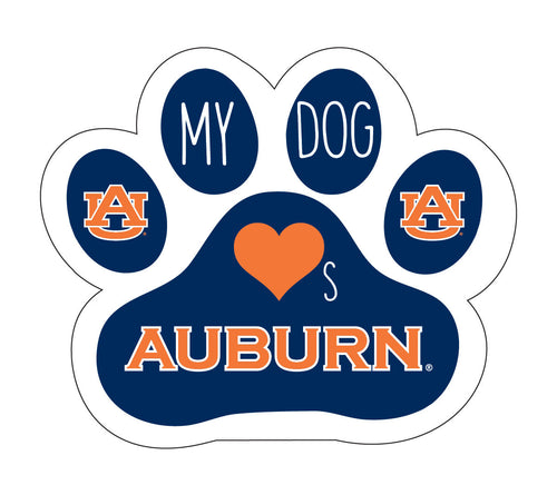 Auburn Tigers 4-Inch Dog Paw NCAA Vinyl Decal Sticker for Fans, Students, and Alumni