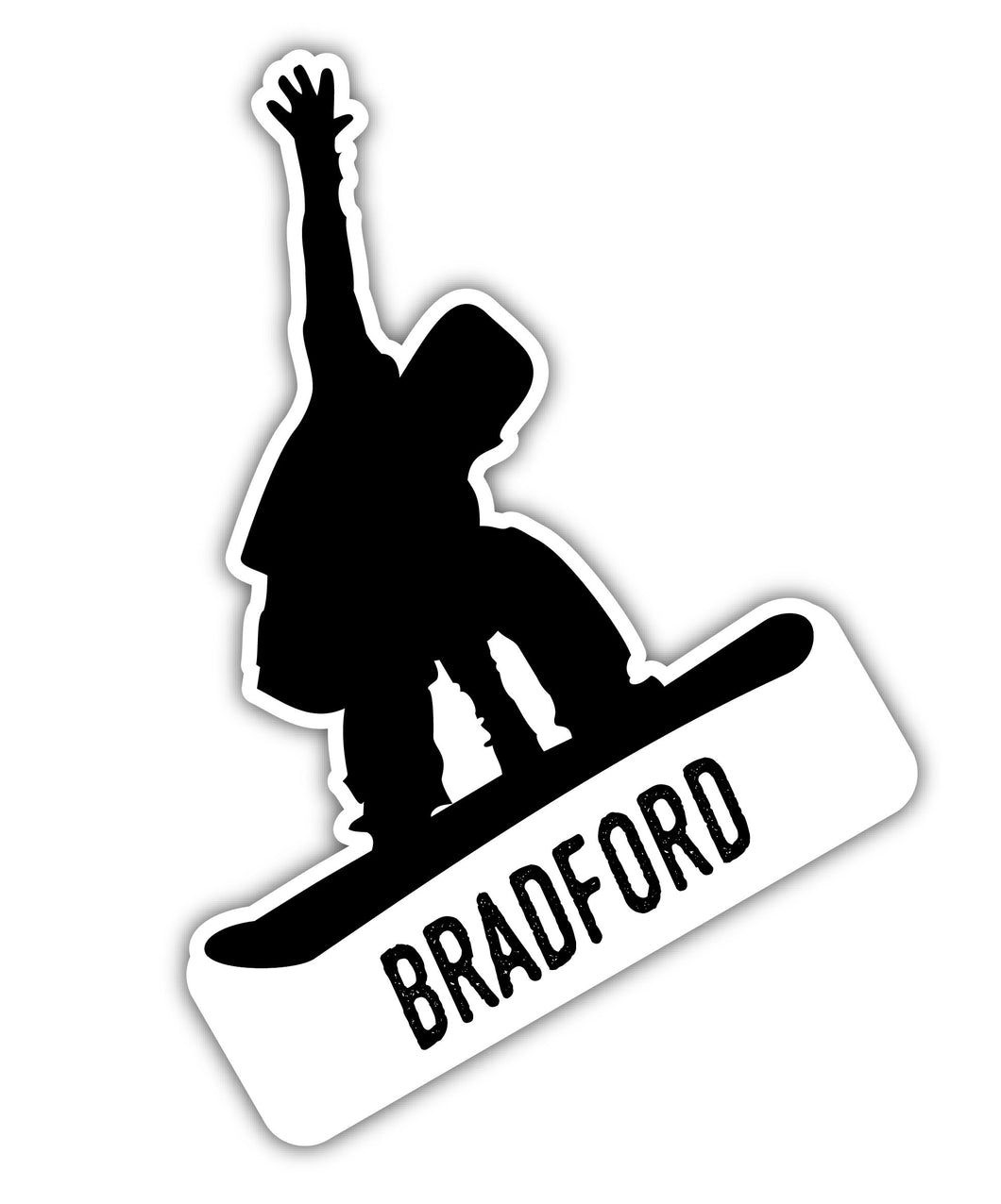Bradford Massachusetts Ski Adventures Souvenir Approximately 5 x 2.5-Inch Vinyl Decal Sticker Goggle Design
