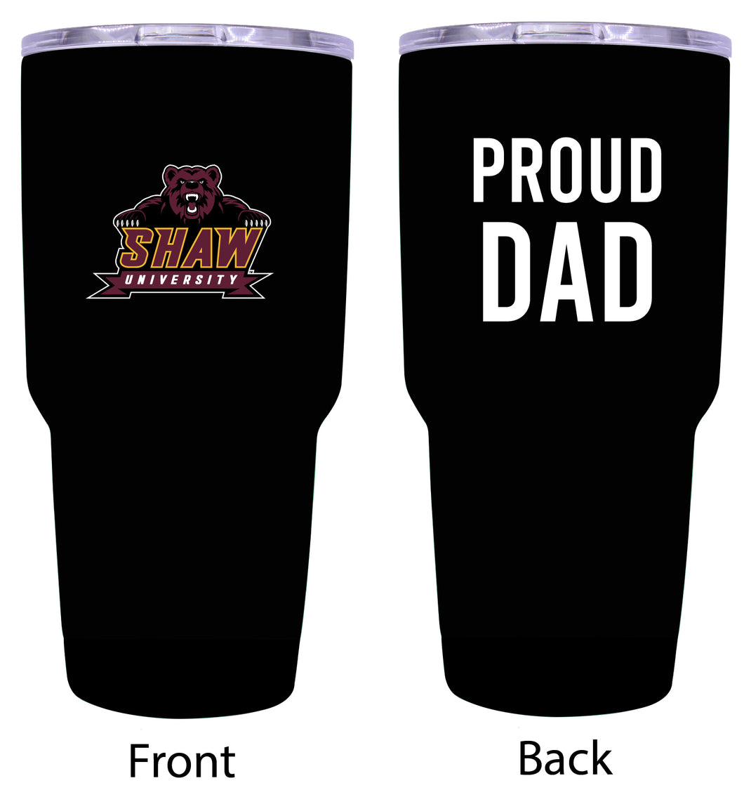 Shaw University Bears Proud Dad 24 oz Insulated Stainless Steel Tumbler Black