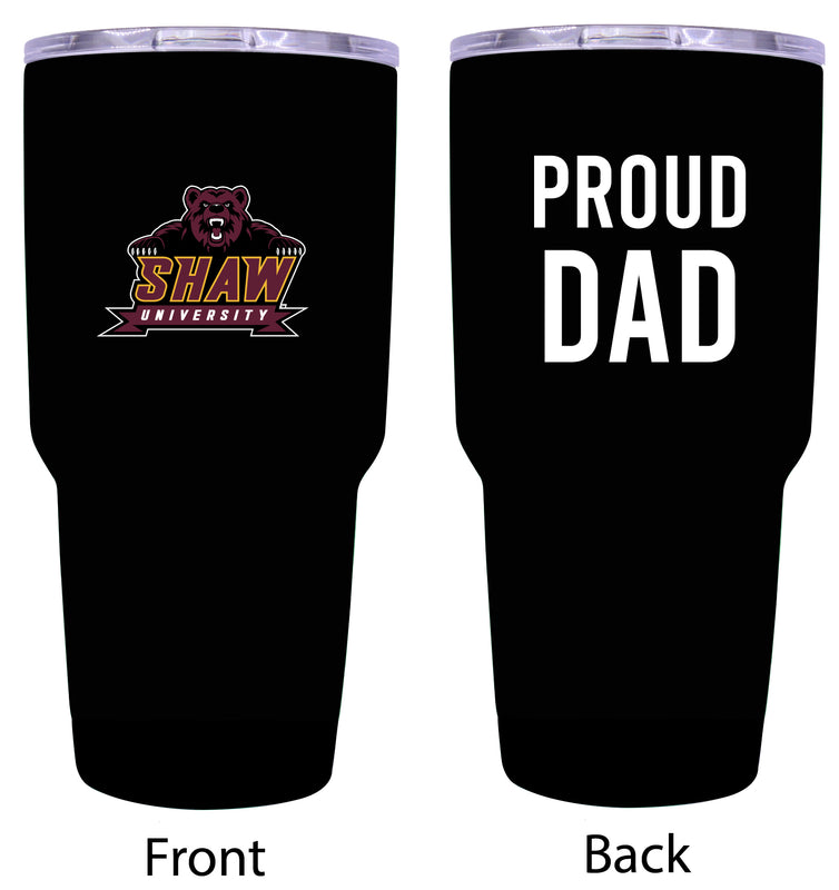 Shaw University Bears Proud Dad 24 oz Insulated Stainless Steel Tumbler Black