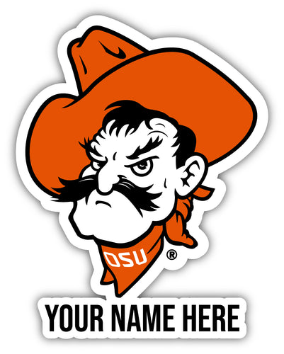Oklahoma State Cowboys 9x14-Inch Mascot Logo NCAA Custom Name Vinyl Sticker - Personalize with Name