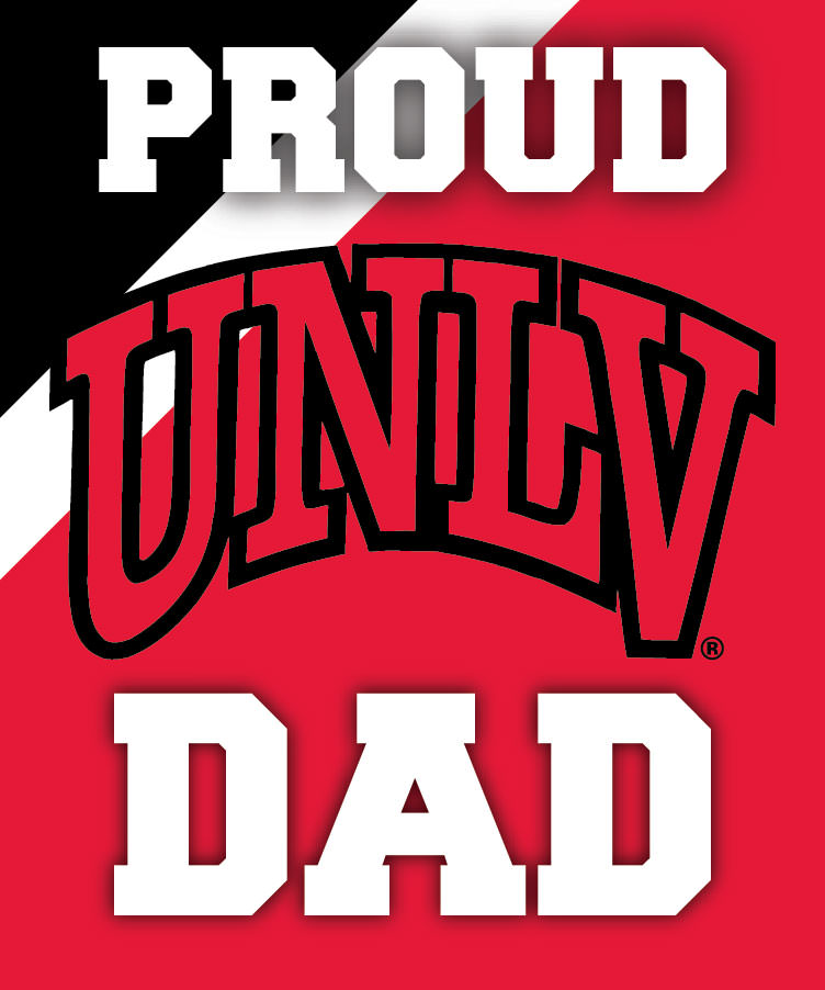 UNLV Rebels 5x6-Inch Proud Dad NCAA - Durable School Spirit Vinyl Decal Perfect Gift for Dad