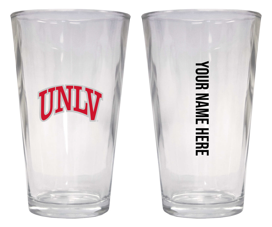 Customizable NCAA UNLV Rebels 16 oz Pint Glass – Perfect Gift Personalized With your own  or any fan name