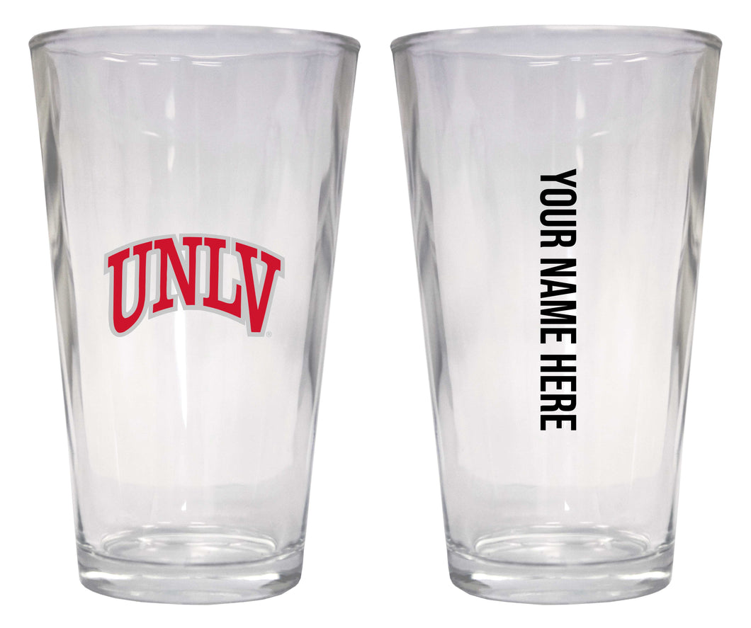 Personalized Customizable UNLV Rebels Pint Glass Custom Name