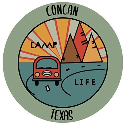 Concan Texas Souvenir Decorative Stickers (Choose theme and size)