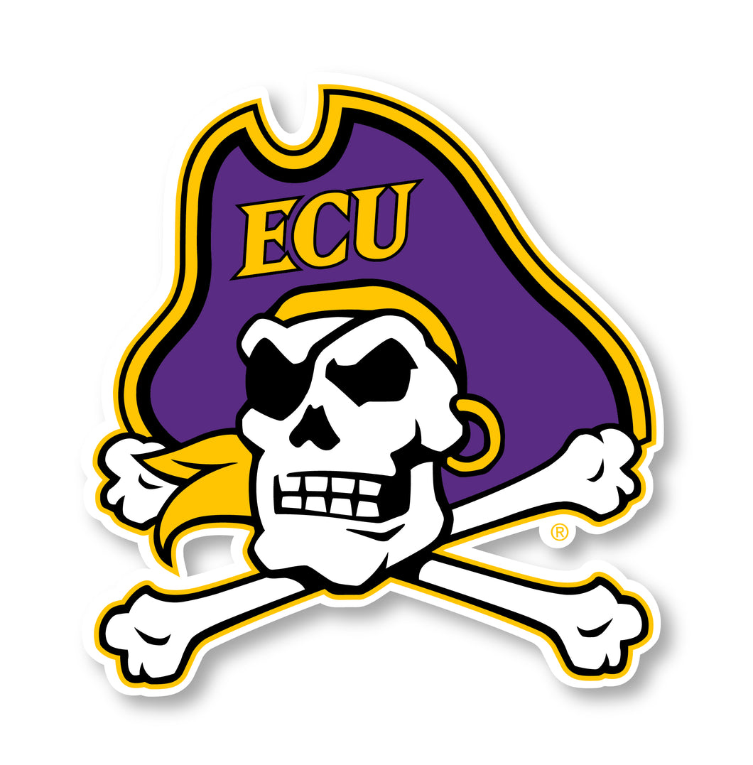 East Carolina Pirates 2-Inch Mascot Logo NCAA Vinyl Decal Sticker for Fans, Students, and Alumni