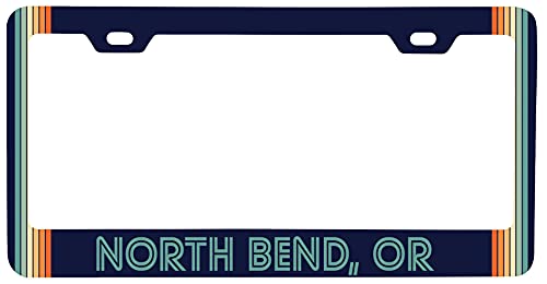 North Bend Oregon Car Metal License Plate Frame Retro Design
