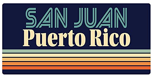 San Juan Puerto Rico 5 x 2.5-Inch Fridge Magnet Retro Design