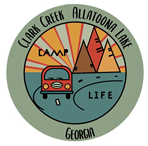 Clark Creek Allatoona Lake Georgia Souvenir Decorative Stickers (Choose theme and size)