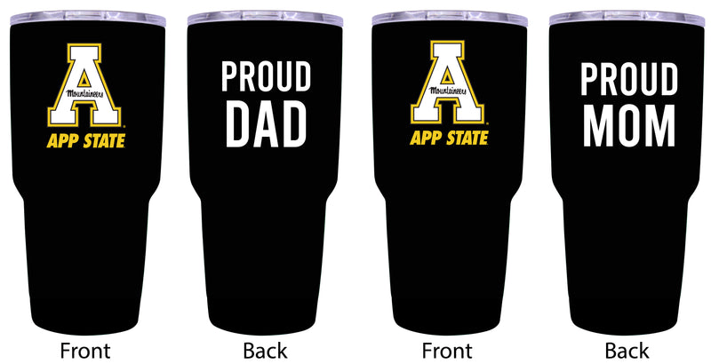 Appalachian State Proud Parent 24 oz Insulated Tumblers Set - Black, Mom & Dad Edition