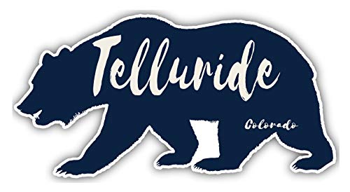 Telluride Colorado Souvenir 3x1.5-Inch Vinyl Decal Sticker Bear Design