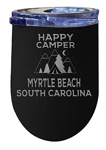 Myrtle Beach South Carolina Souvenir 12 oz Laser Etched Insulated Wine Stainless Steel Tumbler