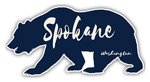 Spokane Washington Souvenir 3x1.5-Inch Vinyl Decal Sticker Bear Design