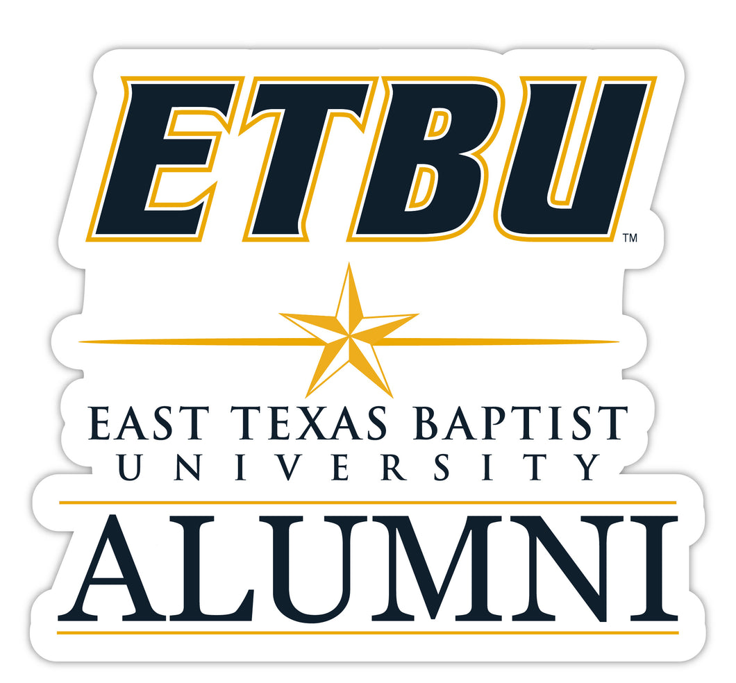 East Texas Baptist University 4-Inch Alumni NCAA Vinyl Sticker - Durable School Spirit Decal