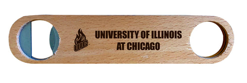 University of Illinois at Chicago NCAA Elegant Laser-Etched Wooden Bottle Opener - Collegiate Bar Accessory